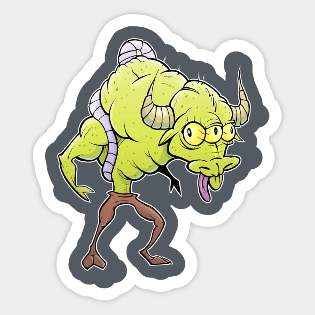 Mutated Minotaur Sticker by noumier